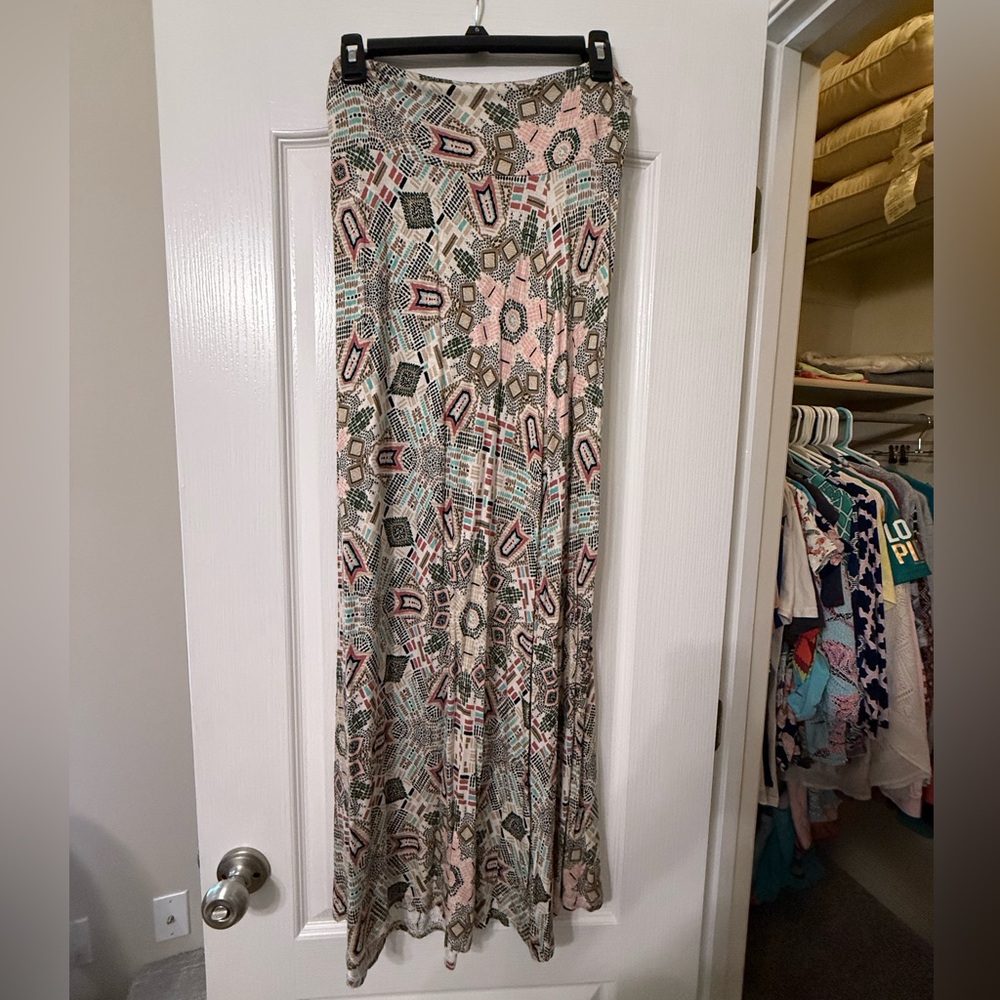 Living Doll Geometric bohemian maxi Skirt
